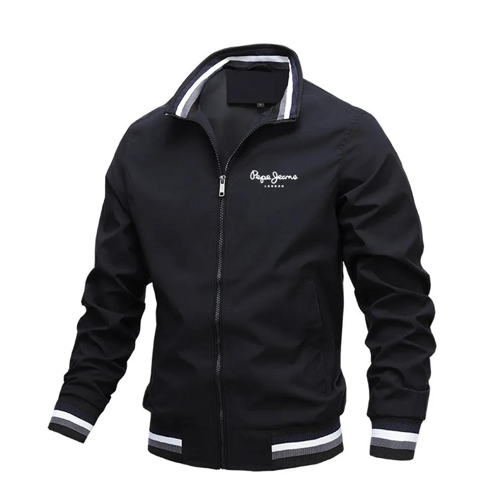 Automne et hiver hommes col montant décontracté veste à glissière Sports de plein air manteau coupe-