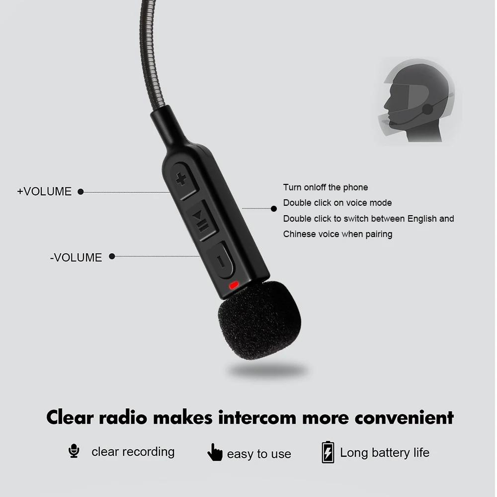 BT30 Bluetooth casque de moto casque BT5.3 casque d'équitation sans fil Anti-interférence moto mains