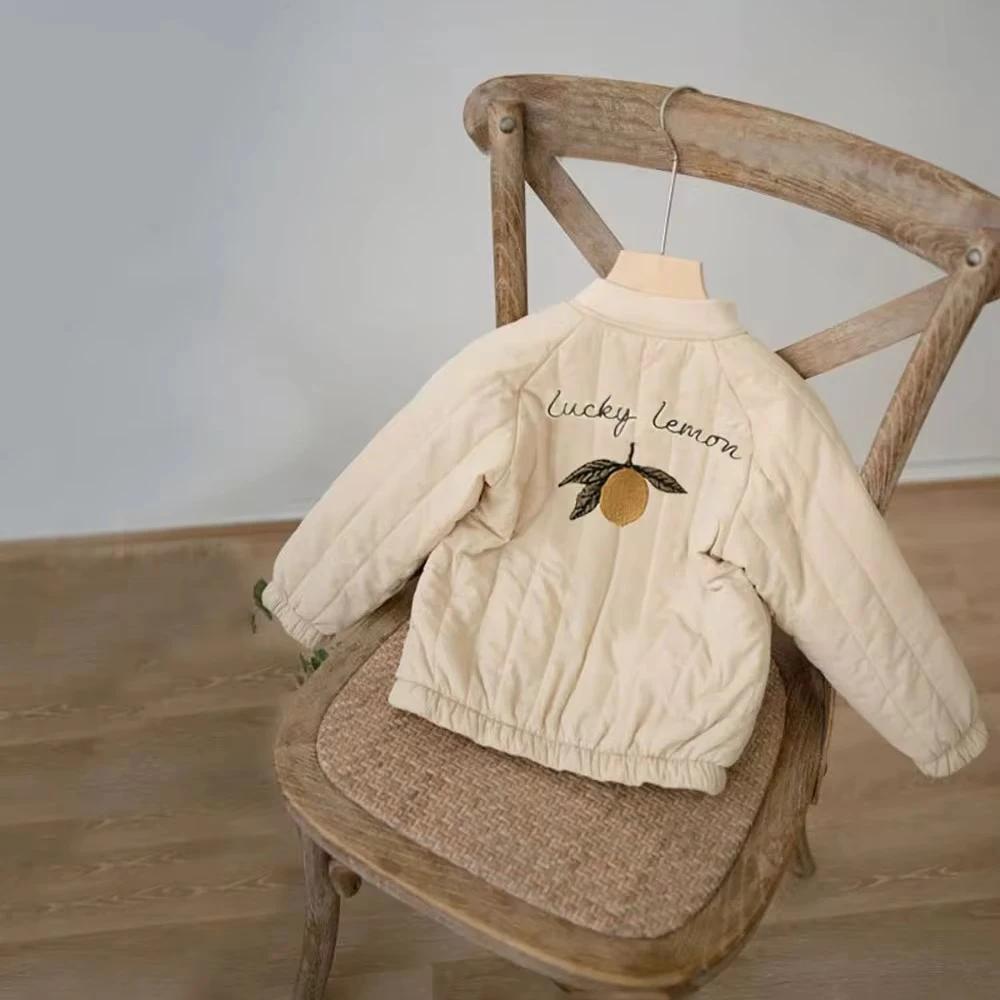Veste polaire brodée printemps automne bébé garçon fille - Manteau coton manches longues extérieur