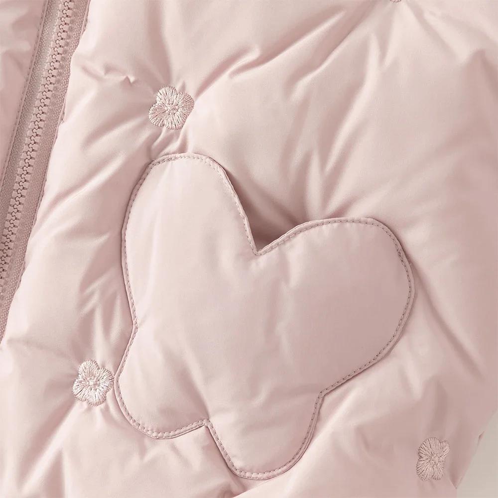 Dave Bella enfants filles Parka hauts hiver mode confortable duvet de canard blanc enfants doux mign