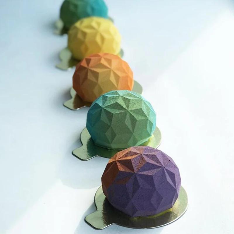 Moule de cuisson de gâteau Mousse 3D, cœur, cheesecake, Dessert, diamant, framboise, Silicone, bougi