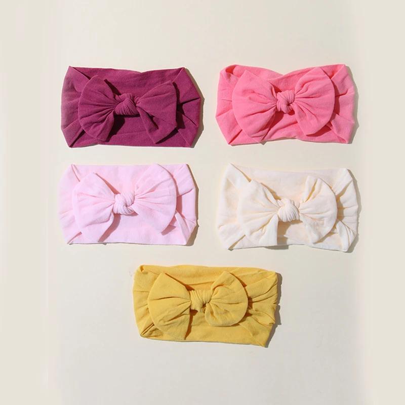 5 pièces mignon arcs bébé bandeau doux élastique bébé fille bandes de cheveux pour nouveau-né infant