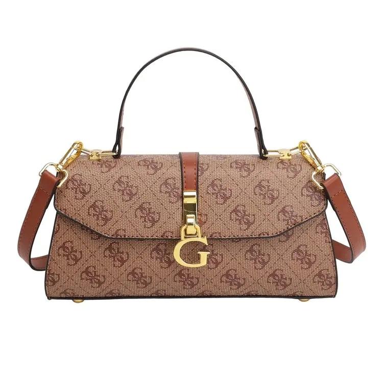 Sac à langer rétro minimaliste pour femmes, sac à main de luxe à bandoulière, sac fourre-tout en cui