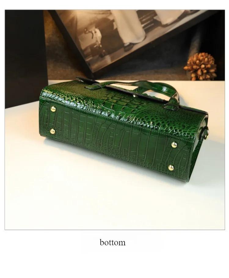 Sac à bandoulière en cuir de luxe léger pour femme, motif crocodile, nouveau style 2025, sac message
