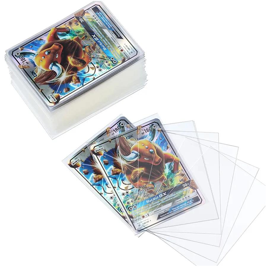 100 pochettes transparentes pour cartes, adaptées aux jeux de cartes TCG, protection pour cartes Pok