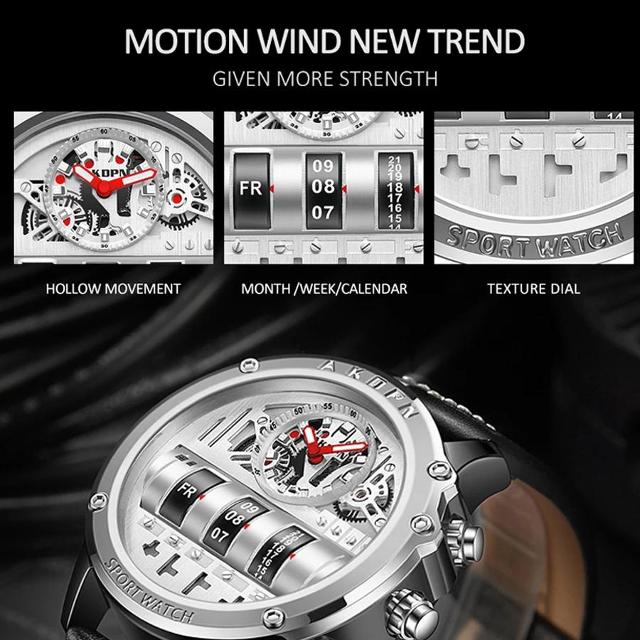 Montre à Quartz électronique de luxe pour hommes montres d'affaires hommes créatifs montre-bracelet 