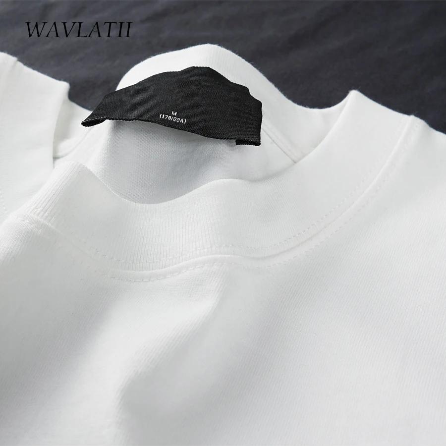 WAVLATII surdimensionné été t-shirts pour femmes hommes marron décontracté femme coréen Streetwear t