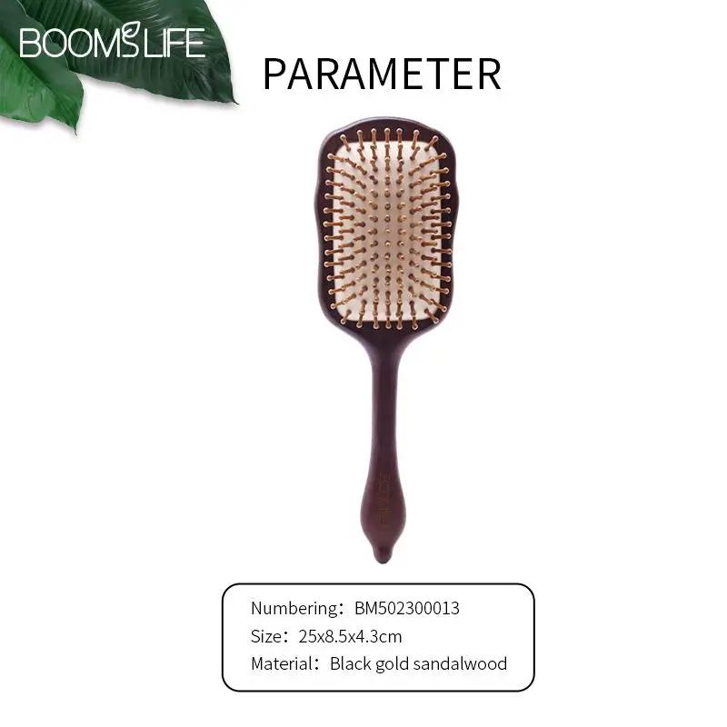 Brosse à cheveux démêlante pour femmes, nom personnalisé, brosse à cheveux en bois de santal, palett