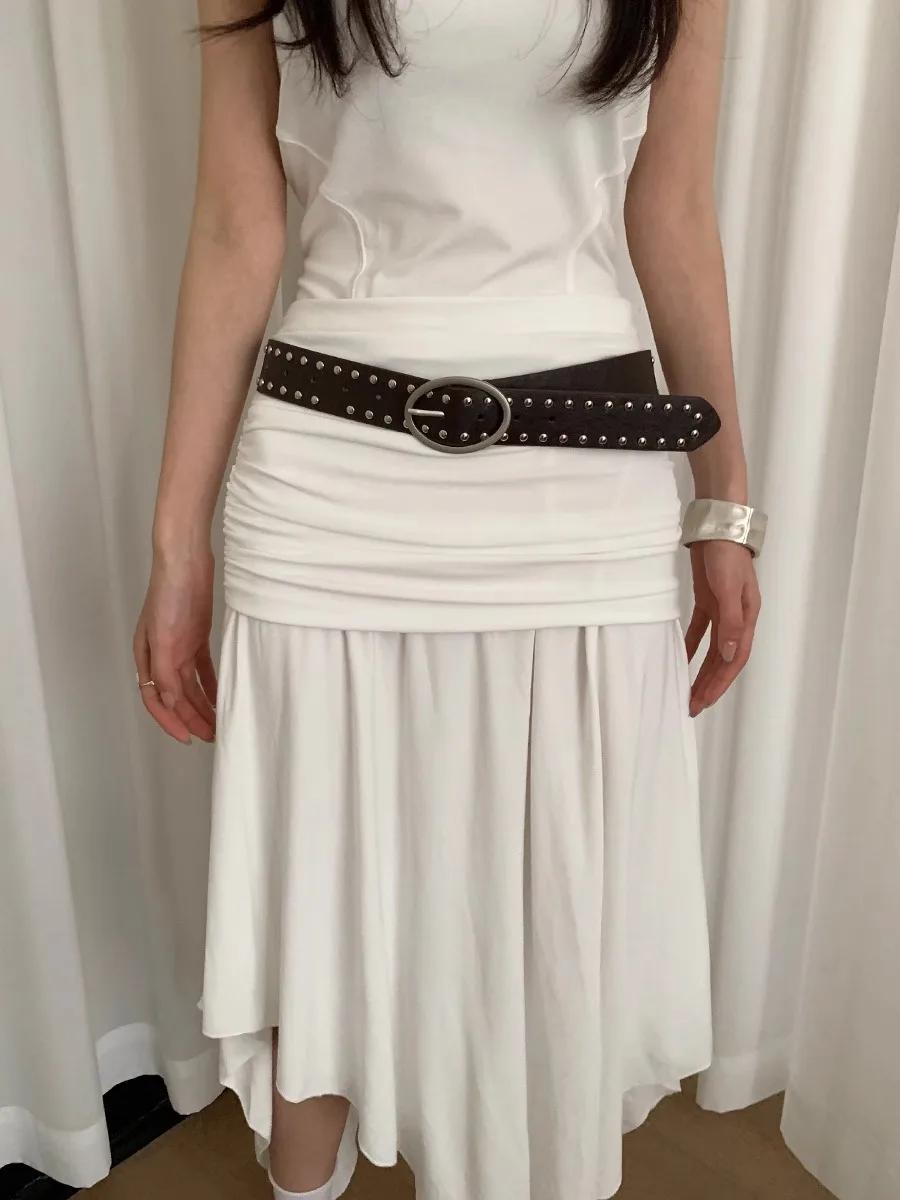 Ceinture à rivets bohème pour femmes, nouveau Design haut de gamme, Niche avec robe, tendance Y2K, 2