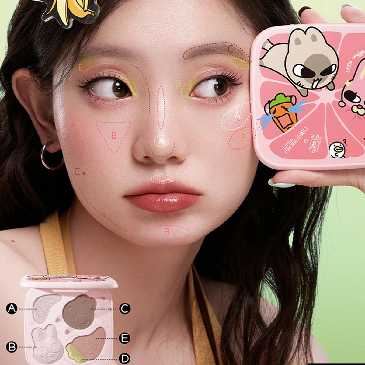 Palette de maquillage multi-couleurs Little ONDINE, maquillage de luxe, faible dispersion des partic