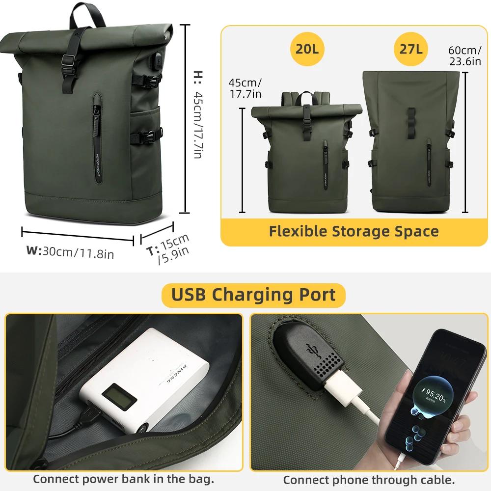 Heroic Knight – sac à dos pour hommes et femmes, sac de voyage enroulable pour l'extérieur, extensib