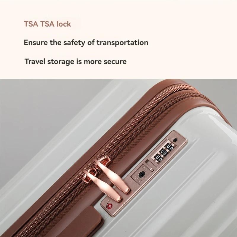 1 Piece Set 20/ 24inch Boarding Large Capacity Expandable Suitcase Anti-Scratch Surface Customs Lock