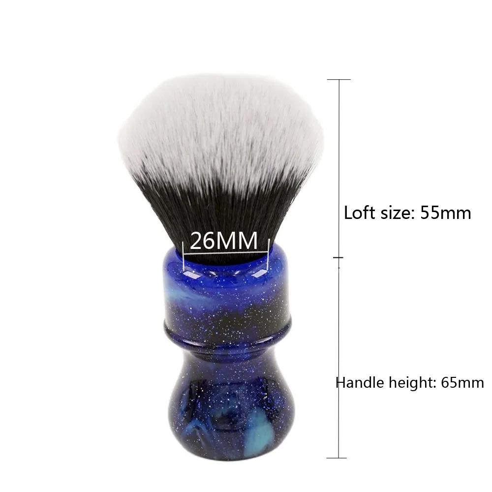 YAQI 26MM pinceau de rasage de smoking avec poignée de couleur spatiale mystérieuse pour hommes