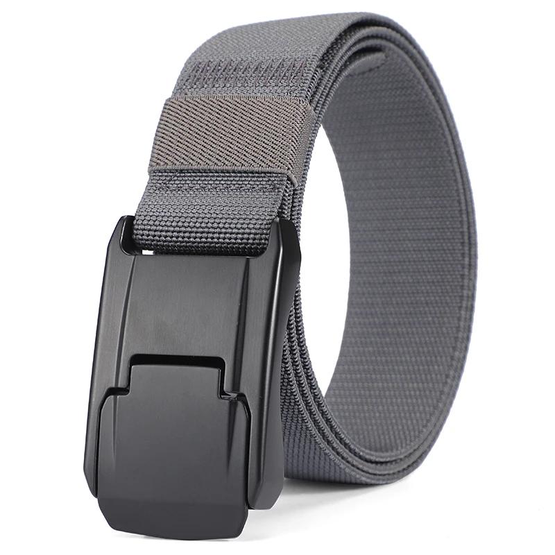 Nouvelle ceinture extensible pour hommes et femmes, boucle à dégagement rapide, solide, en vrai Nylo