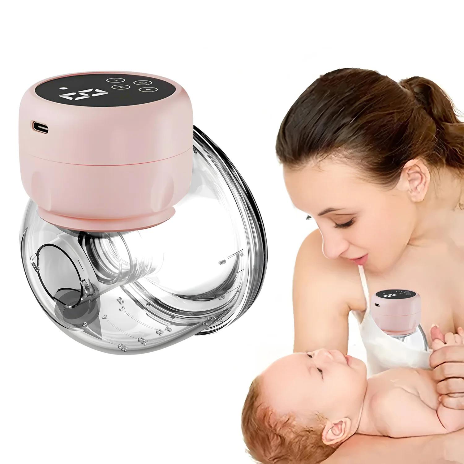 Tire-lait portable sans fil - Tire-lait électrique rechargeable mains libres avec collecteur de lait