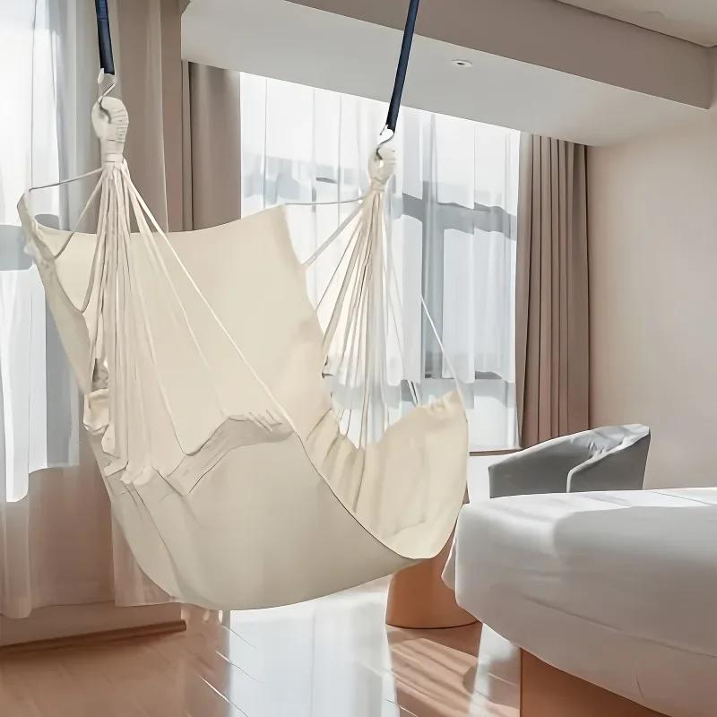 1pc loisirs tissu hamac chaise extérieure balançoire chaise hamac dortoir hamac chaise Anti renverse