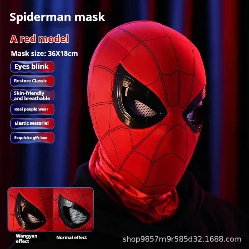 Spiderman Mascara couvre-chef Cosplay yeux mobiles masque électronique Spider Man télécommande jouet