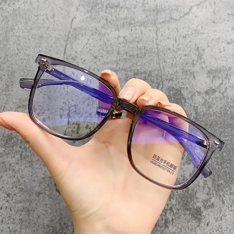 Lunettes d'ordinateur noires monture femmes hommes Anti lumière bleue carré Rectangle lunettes bloca