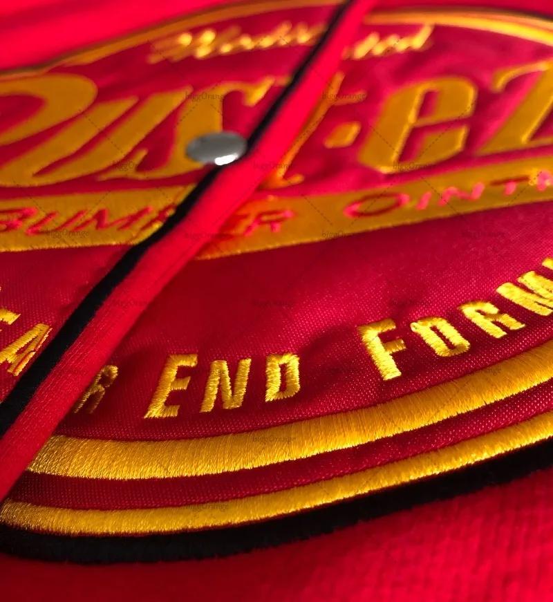 Nouvelle mode américaine lettre broderie surdimensionné rouge épissé ​ ​ Veste hommes Harajuku Y2K d