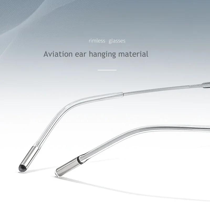 F · DRACON lunettes sans cadre en titane pur lunettes carrées simples et rétro pour hommes monture o