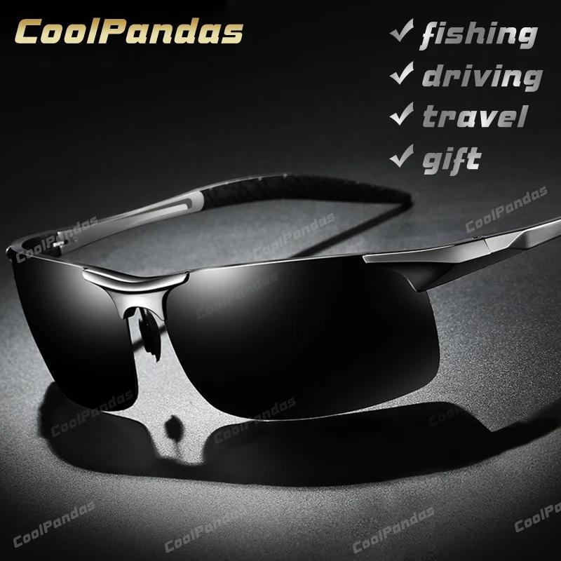 Aluminium magnésium hommes lunettes de soleil polarisées Aviation conduite lunettes de soleil mâle S