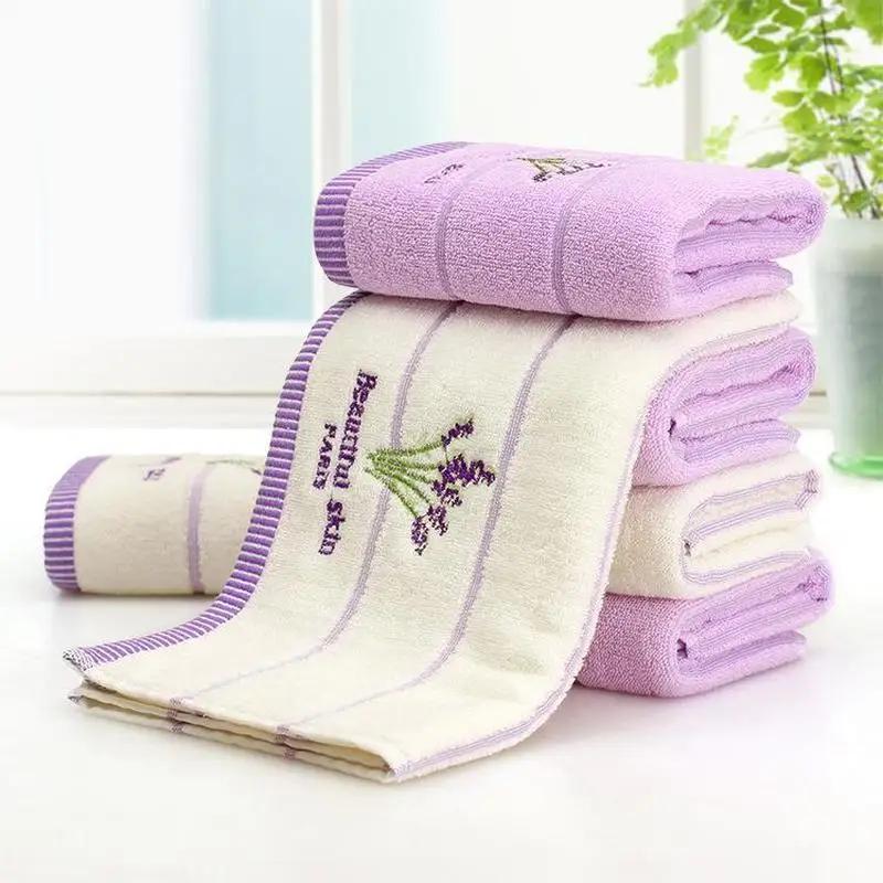 Serviette de bain brodée en coton de haute qualité, ensemble de draps doux pour les mains et le visa