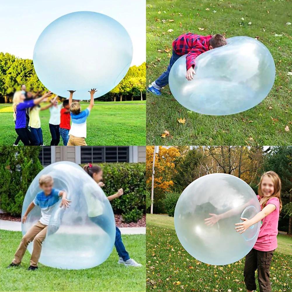Ballon gonflable pour enfants, jouet d'extérieur, boule à bulles remplie d'eau et d'air doux, jeu de