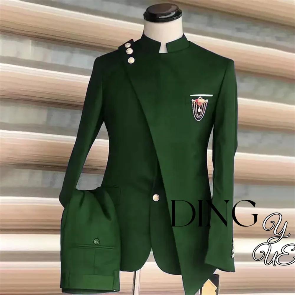Blazer de Mariage Bleu Marine pour Homme, Ensemble 2 Pièces, Veste et Pantalon, Classique, Business