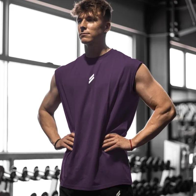 Débardeur de sport d'été pour hommes, respirant, coupe ample, T-shirt sans manches, gilet à séchage 