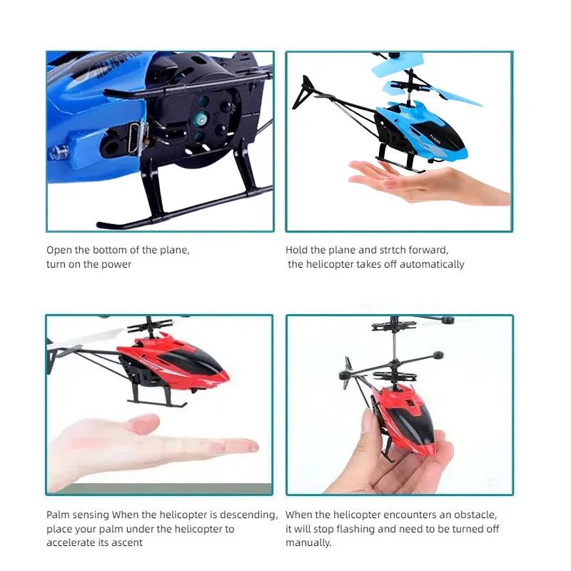 Mini drone RC rechargeable, télécommandé, sûr, résistant aux chutes, hélicoptères RC, jouets pour en