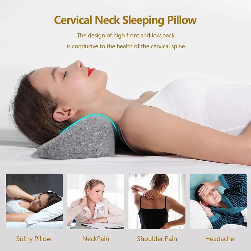Oreiller cervical, oreiller de contour en mousse à mémoire de forme, oreillers de lit pour dormir la