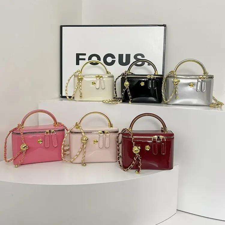 ​ ​ Pochette de luxe pour femmes, boîte à bandoulière structurée de qualité supérieure, Texture de G