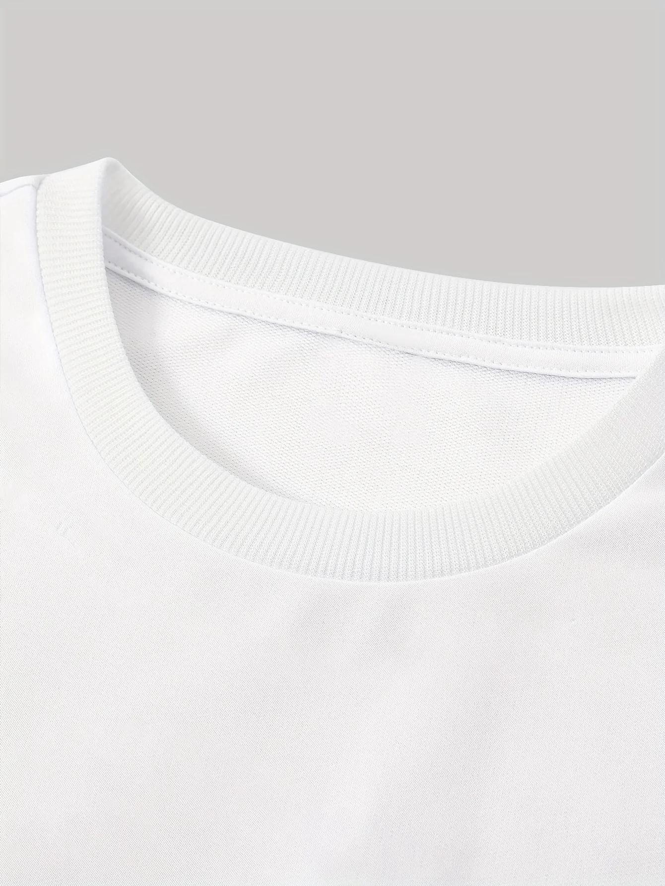 Nouveau T-shirt pour homme à motifs géométriques et en relief, style streetwear, idéal pour un usage