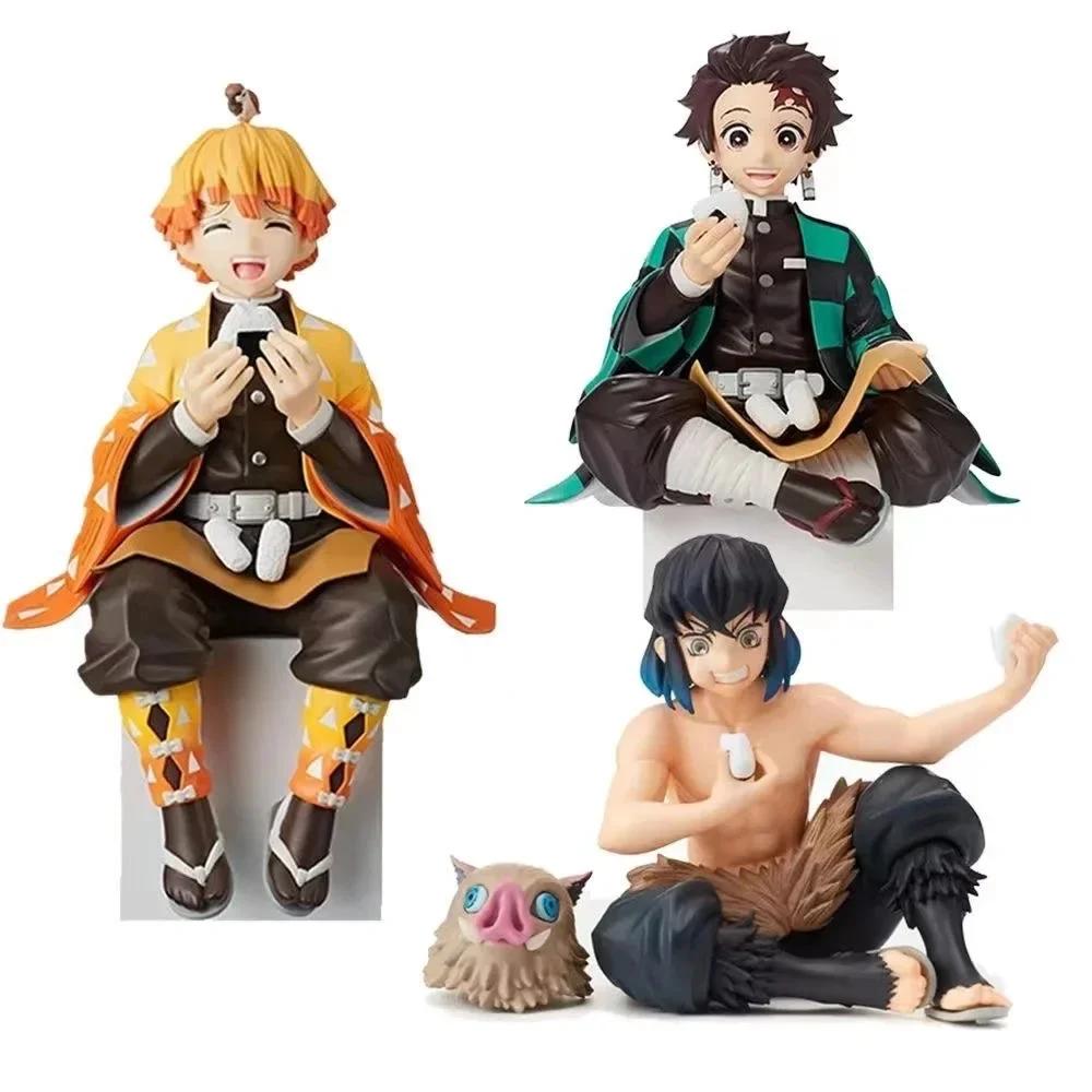 Figurines d'action Demon Slayer : Tanjirou, Tomioka Giyuu, Zenitsu, Kochou Nezuko – Figurines de col