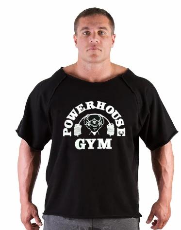 T-shirts pour hommes Fitness hommes chemise de musculation manches chauve-souris chemise de chiffon 