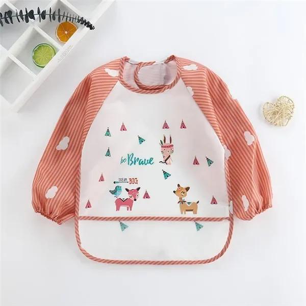 Bavoir imperméable à manches longues pour bébés, écharpe pour tout-petits, Smock d'art, Tablier d'al