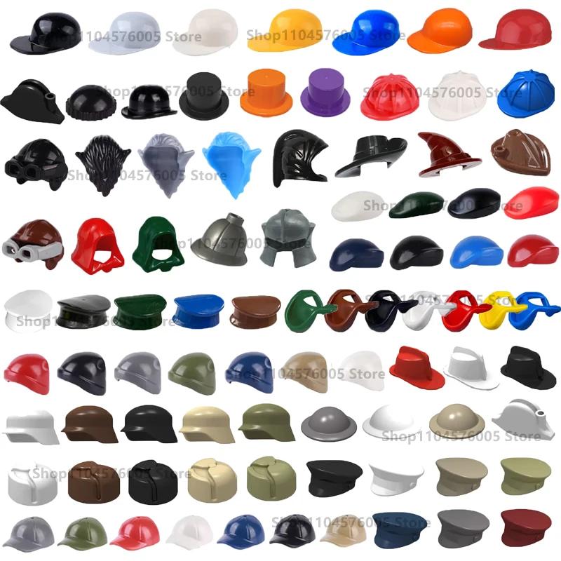 MOC – blocs de construction de cheveux bruns, figurines de ville, corps, accessoire créatif, pièces 