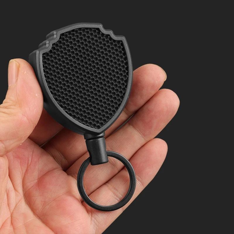 Bobine d'insigne mousqueton robuste porte-clés bobine Clips extensibles pour porte-clés avec cordon 