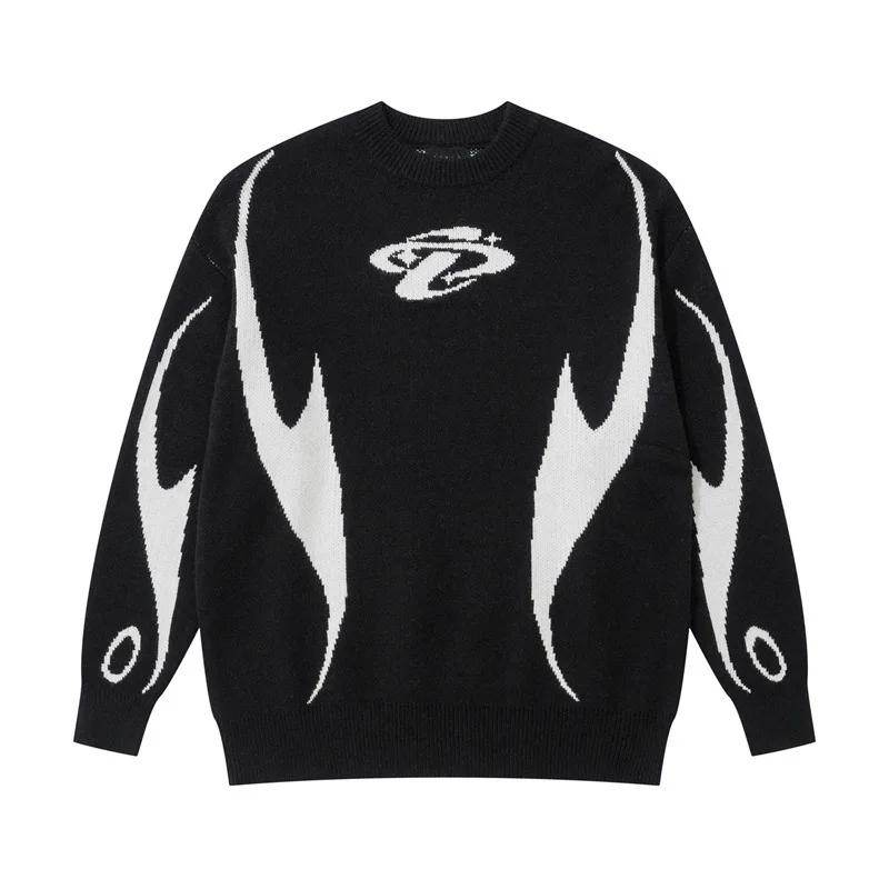 Pull rétro à manches longues pour femme, pull à la mode, motif étoile, Y2K, décontracté, Harajuku, t
