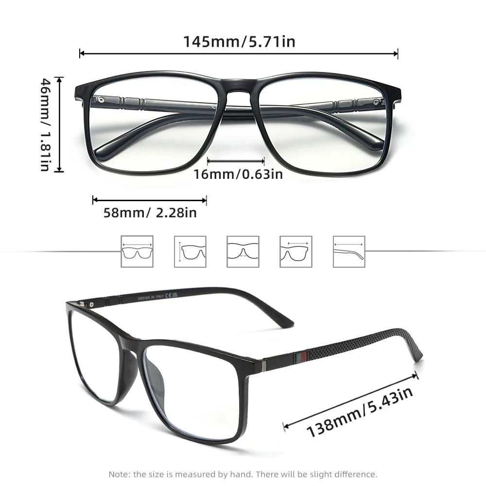 Lunettes de lecture classiques pour hommes/femmes, Anti lumière bleue, presbytie, lecteur + 1.0 + 1.