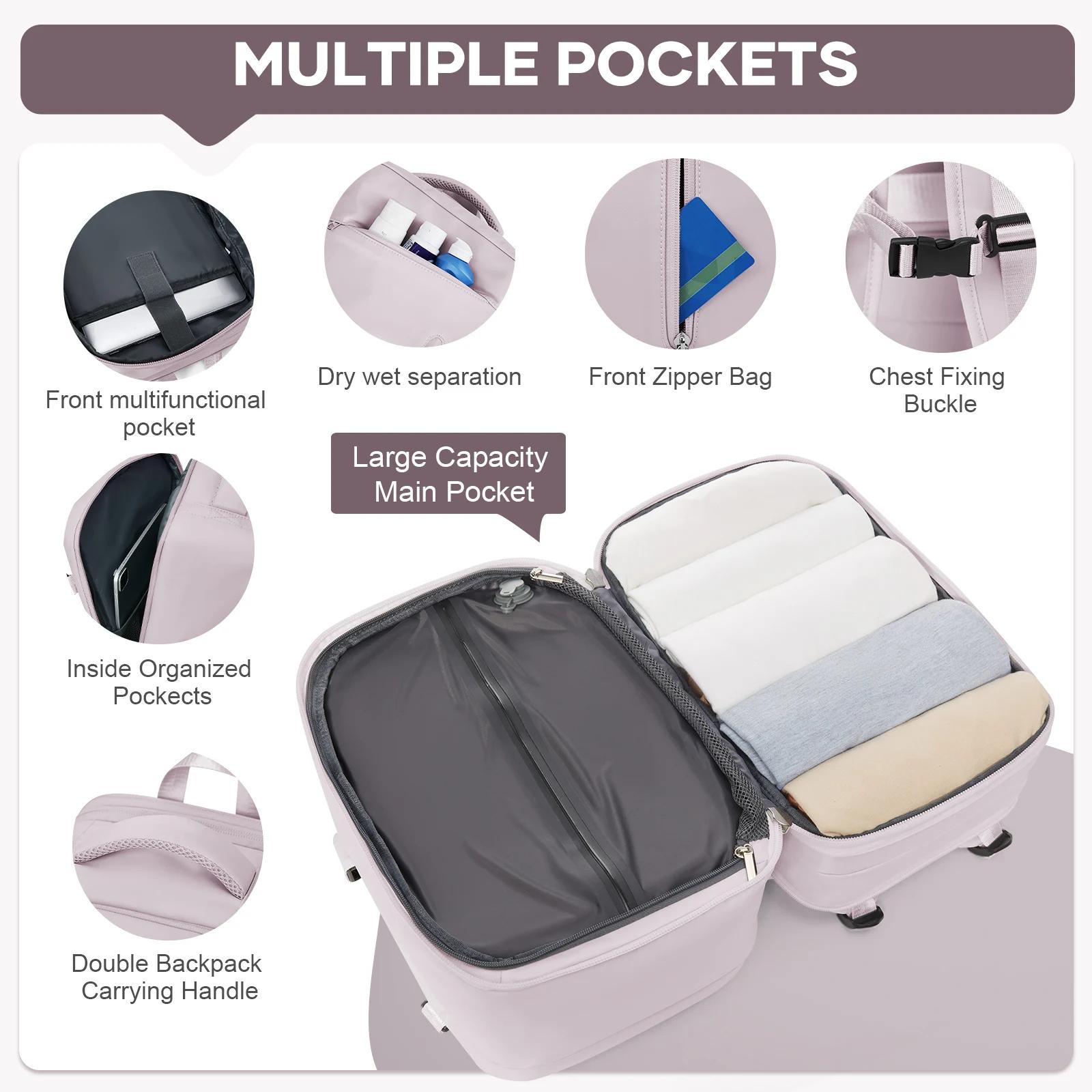 Wizzair 40x30x25 avion voyage sac à dos femmes sac à dos valise de voyage cabine sac hommes Laotop s