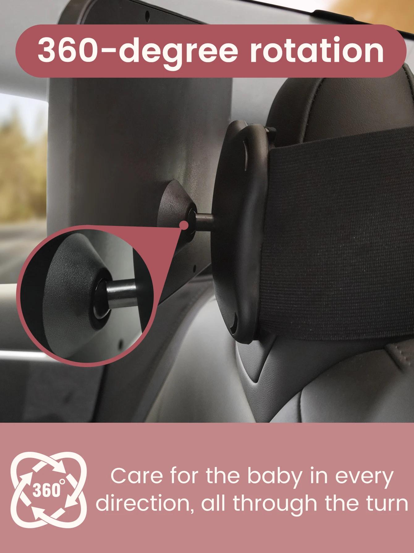 Rétroviseur voiture bébé incassable - Vue claire sécurité enfant siège auto arrière Tesla