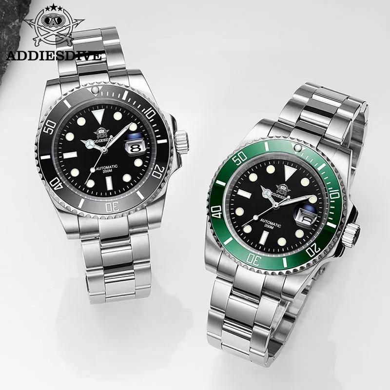 ADDIESDIVE montre automatique de luxe pour hommes 8215 montre mécanique BGW9 montre de plongée en ve
