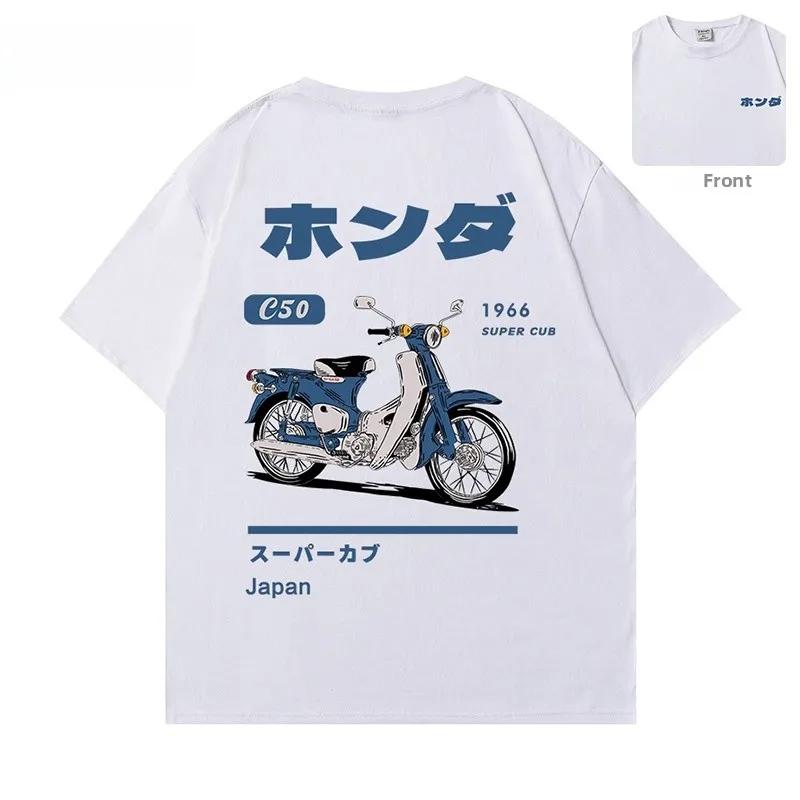 Mode T-Shirt ample rétro été dessin animé voiture impression unisexe à manches courtes col rond Coup