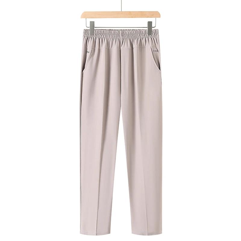Nouveaux pantalons pour femmes printemps-été, pantalons mom, taille haute élastique, décontractés, c