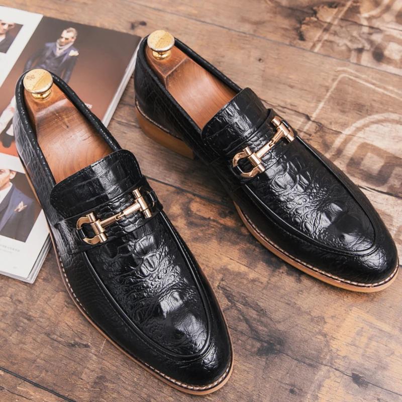 Tendance chaussures en cuir Social hommes fête de mariage bureau en cuir chaussures habillées pour h