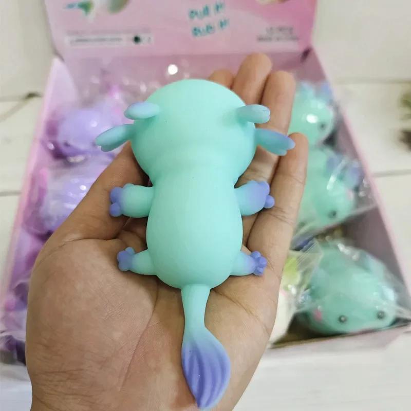 Axolotl – balle à presser, poisson mignon, relaxation, dessin animé, anti-Stress, Squishy, soulageme