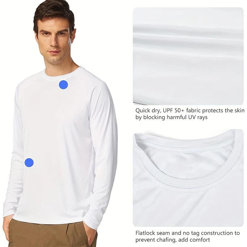 Chemises pour hommes chemises de Protection solaire Uv Spf Upf 50 + hauts extensibles à manches long