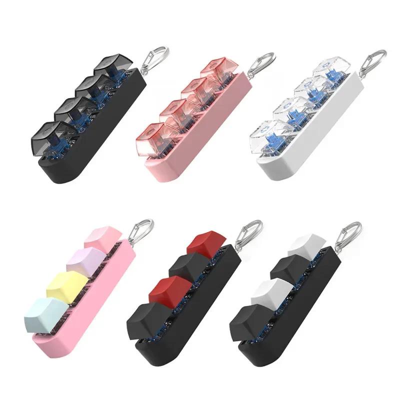 4 touches bouton de doigt jouets Anti-stress clavier mécanique Keycaps bureau décompression apaisant