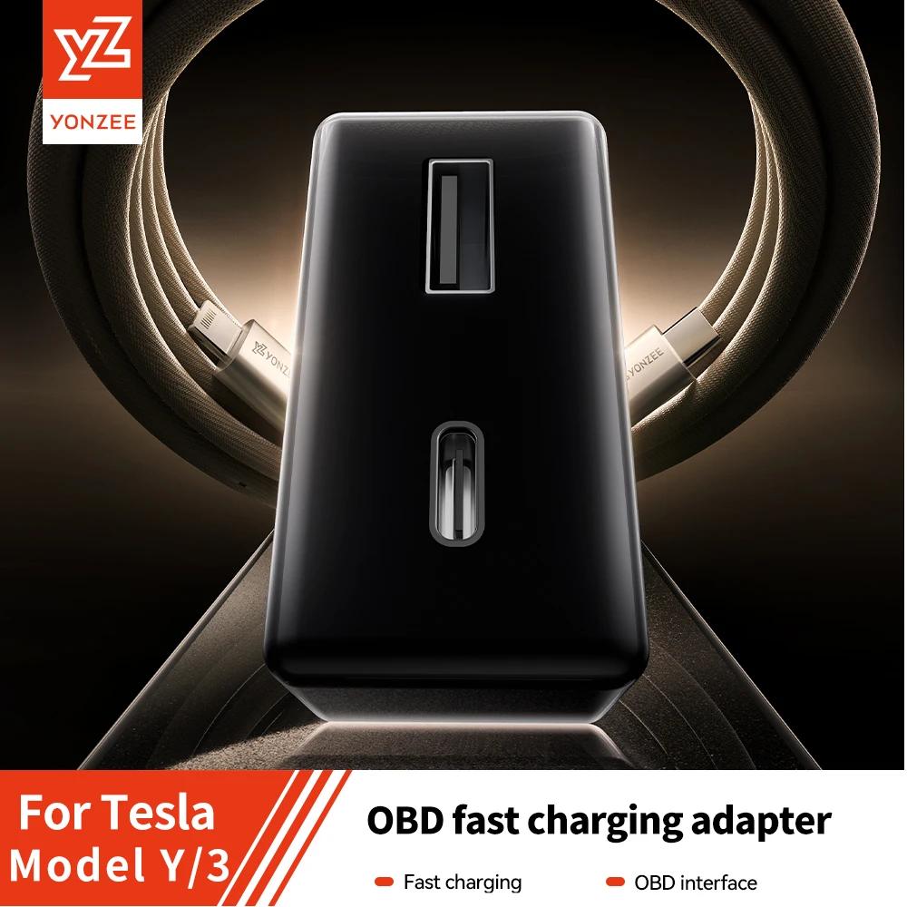 YZ pour Tesla modèle 3 Y YL X S Highland Juniper 2019-2026 adaptateur OBD charge pour Tesla Carobd2 